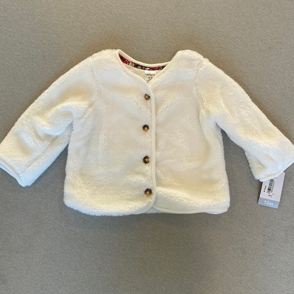 NWT! ⭐️ Carters Plush Jacket for Baby Girl